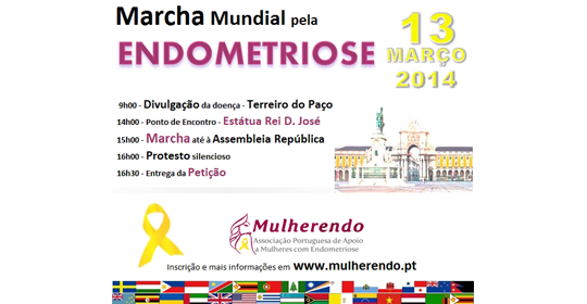 Marcha Mundial Endometriose 13 de Março